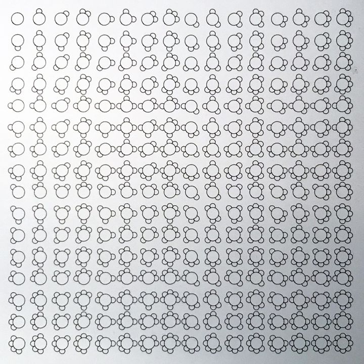 8 bits flowers with heart, in sequence